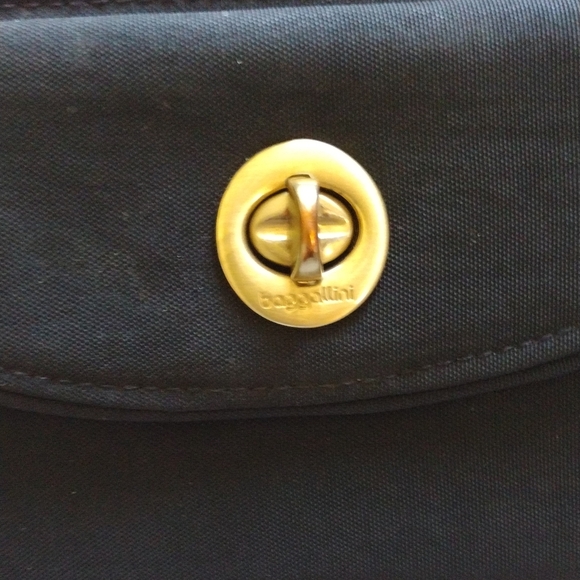 ๐ค Baggallini Kyoto Black Nylon Turnlock RFID Travel Wallet Card Holder - Picture 6 of 9